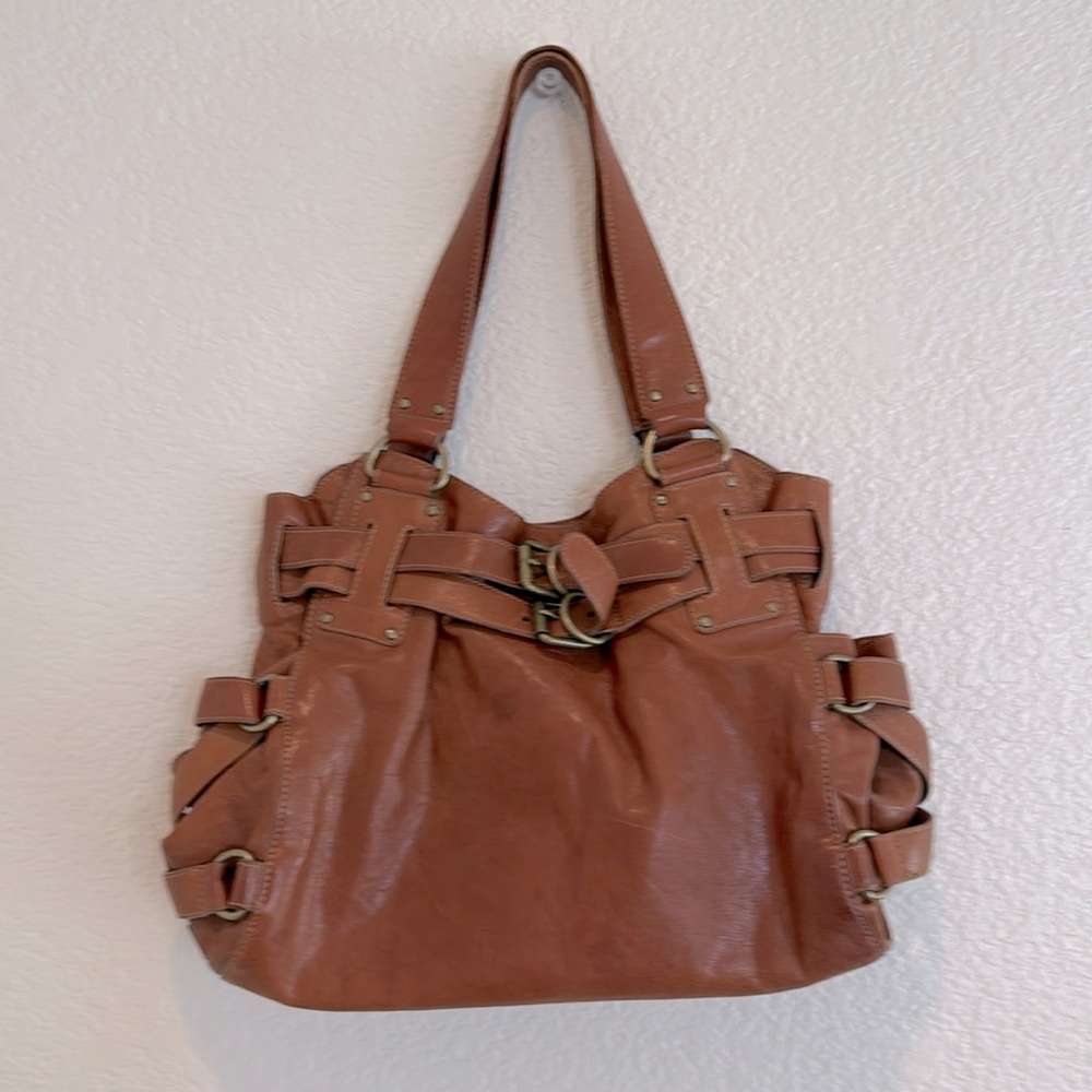 Kooba Lena Leather Bag - Chestnut